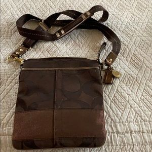 Brown vintage crossbody Coach bag